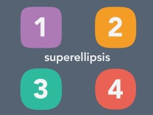 Flat Superellipse Vector Shapes (AI+PSD)