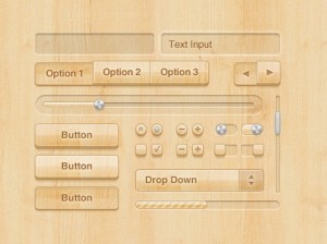 Light Wood UI Kit PSD