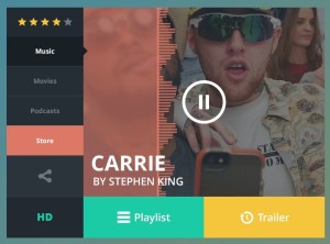 Fashion Flat Music Widget PSD