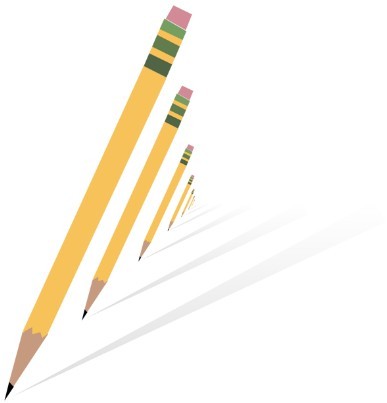 Flat Vector Pencil Shapes