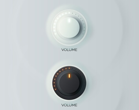 Black and White Volume Knobs PSD