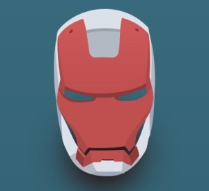 Flat Iron Man Helmet PSD