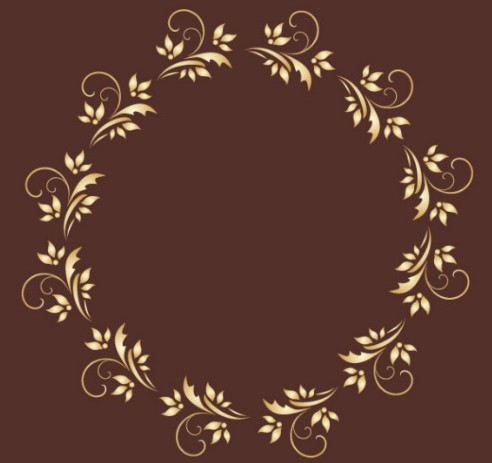 Gold Royal Floral Frame Vector 01