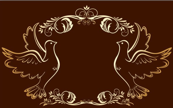 Gold Royal Floral Frame Vector 03