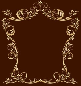 Gold Royal Floral Frame Vector 04
