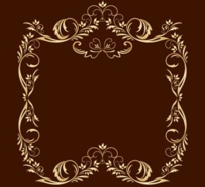 Gold Royal Floral Frame Vector 05