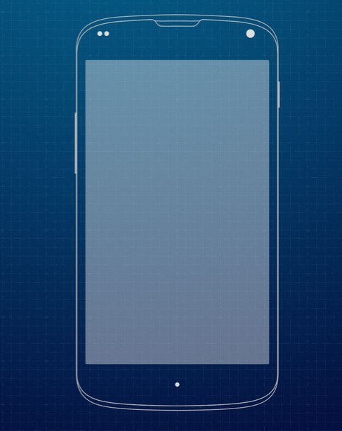 Google Nexus 4 Blueprint PSD