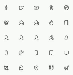 Simple Line Icons Set Vol.4 PSD