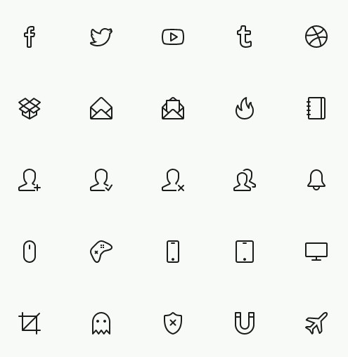 Simple Line Icons Set Vol.4 PSD