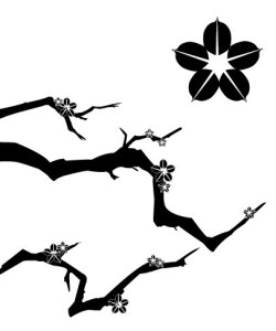 Plum Tree Silhouette Vector