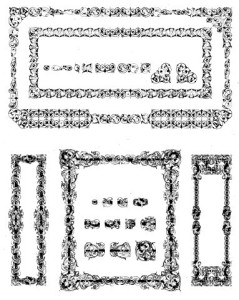 Set Of Vector Classical Pattern Frames