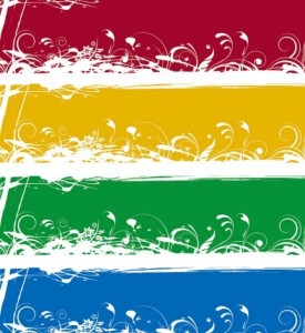 Set of Colored Grunge Floral Banners Vector 03