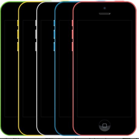 iPhone 5C Mockup Templates Vector