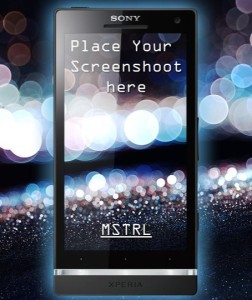 Black Sony Xperia S Template PSD