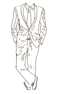 Suit and Tie Sketch Vector