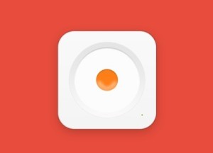 Flat Fried Egg Icon PSD