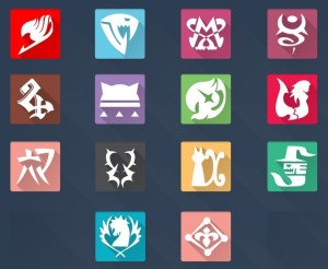 14 Long Shadow Fairy Tail Anime Icon Set