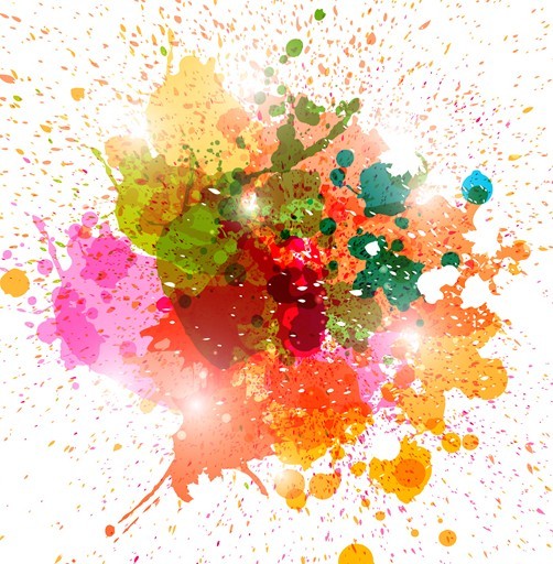 Colorful Paint Splash Vector Background 02