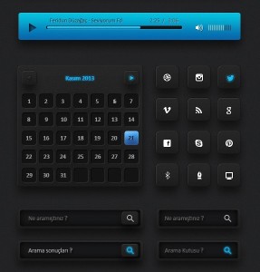 Fashion Darken UI Kit PSD