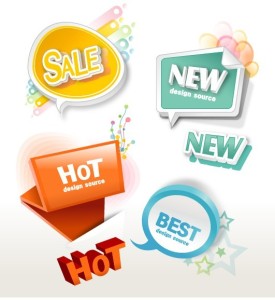 Lovely Retail Sale Labels & Stickers Vector 01