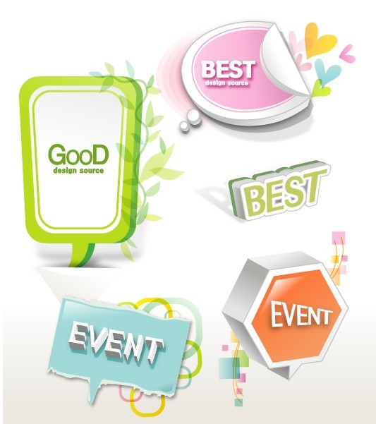 Lovely Retail Sale Labels & Stickers Vector 03