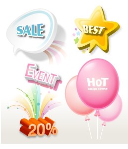 Lovely Retail Sale Labels & Stickers Vector 05