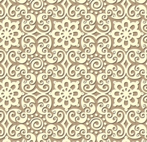 Seamless Floral Ornamental Pattern Vector 01