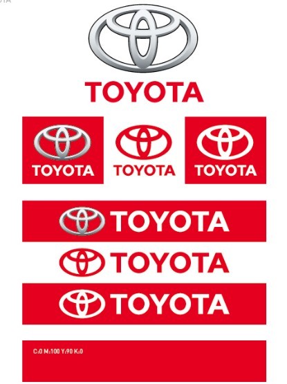 Set Of Toyota Logo Designs Vector