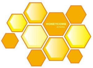 Simple Yellow Honeycomb Background Vector