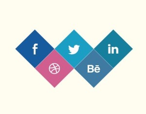 Diamond Social Icons PSD