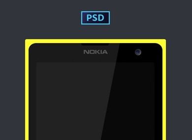 Minimal Nokia Lumia 1020 PSD Mockup