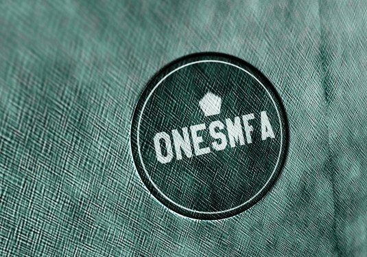 Blue Fabric Logo Mockup PSD