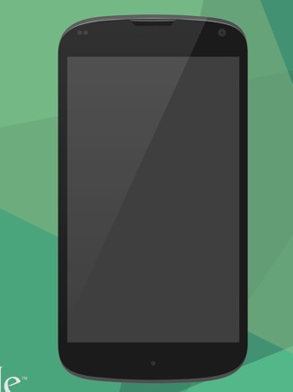 Flat Google Nexus 4 PSD Mockup