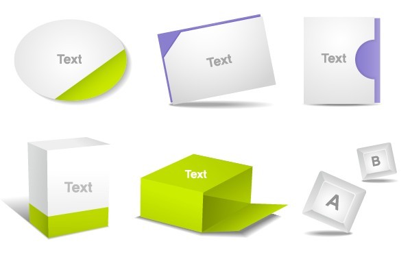 Set Of Clean Product Packaging Boxes Vector
