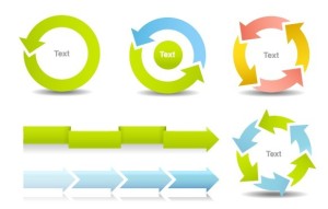 Set Of Fresh and Clean Arrows Vector