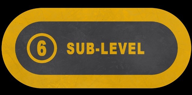 Yellow Sub-Level Warning Sign PSD