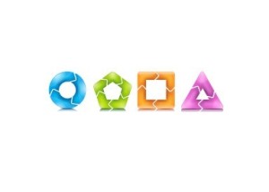 Set Of Colored Arrows Circles Vector