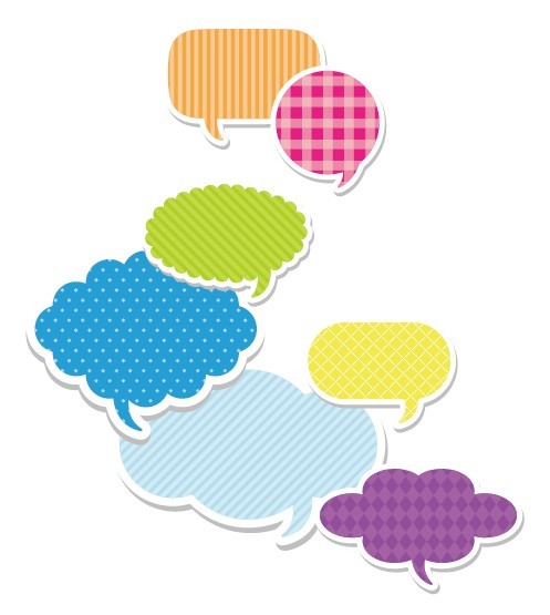 Set Of Colored Creative Speech Bubbles Vector 04