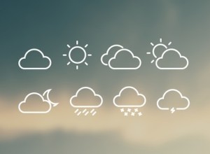 8 Vector Shaped Weather Icons