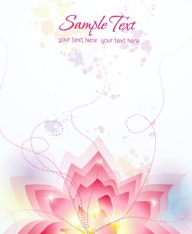 Pink Lotus Flower Background Vector