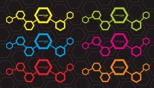 Colored Honeycomb Vector Background