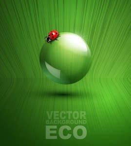 ECO Concept Green Water Drop Background Vector 04