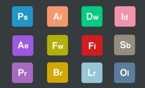 Flat Rounded Adobe Product Icons PSD