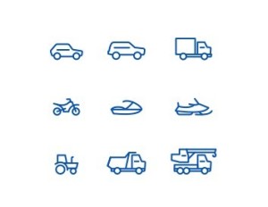 Minimal Transport Icons Vector