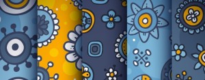 Set Of Cute Vintage Patterns Vector 05