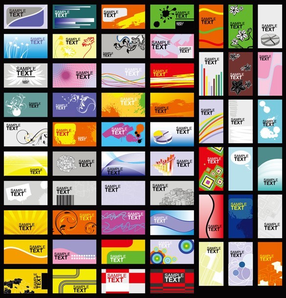 Big Collection Of Lovely Card Design Templates Vector