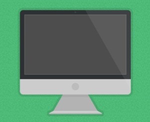 Flat iMac Mockup Vector