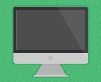 Flat iMac Mockup Vector