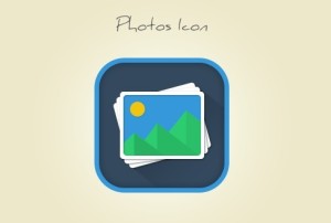 Rounded Photo Flat Icon PSD