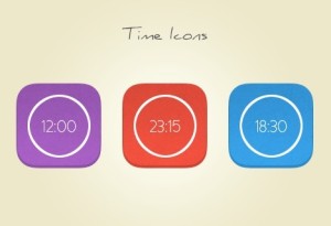 Rounded Time Flat Icon PSD